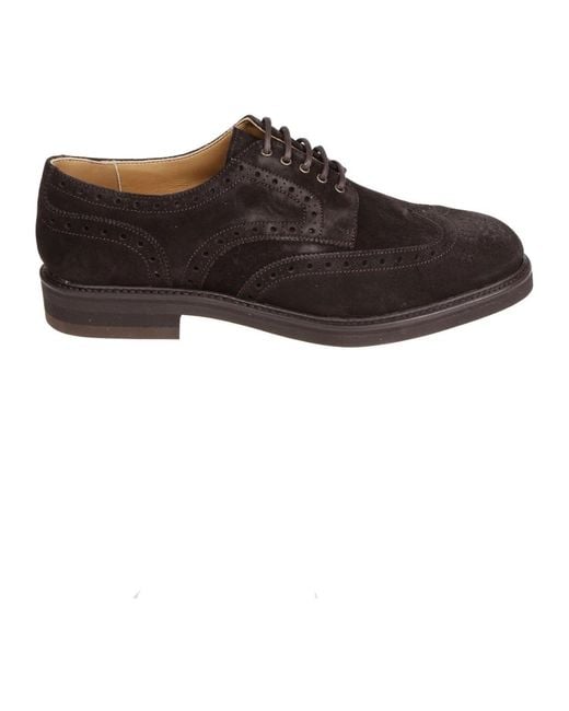 BERWICK  1707 Brown Laced Shoes for men