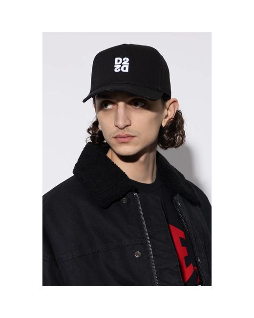 DSquared² Accessoires ,Zwart ,Katoen Baseball Cap in het Black voor heren