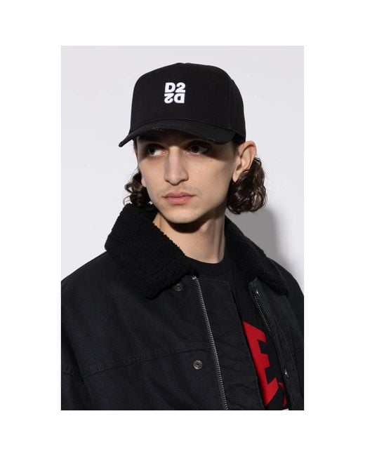 DSquared² Accessoires ,Zwart ,Katoen Baseball Cap in het Black voor heren