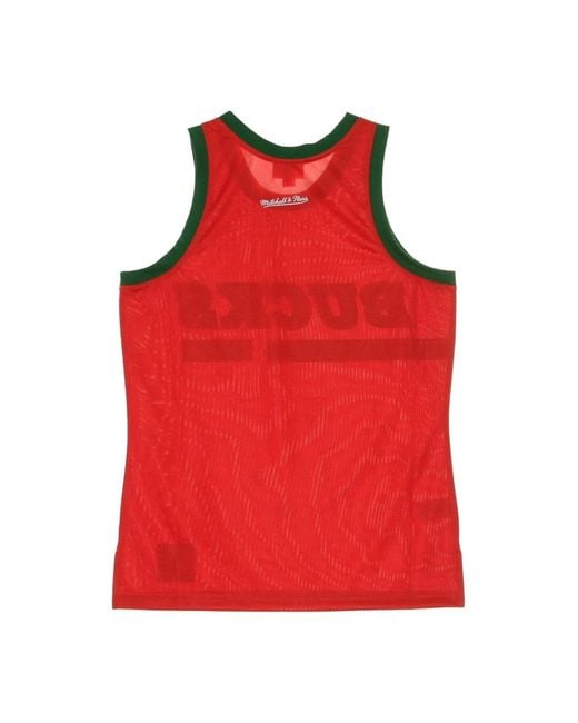 Mitchell & Ness Fitness ,Rood ,Nba Team Heritage Basketball Tank Top in het Red voor heren
