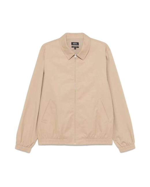 Light Jackets di A.P.C. in Natural da Uomo