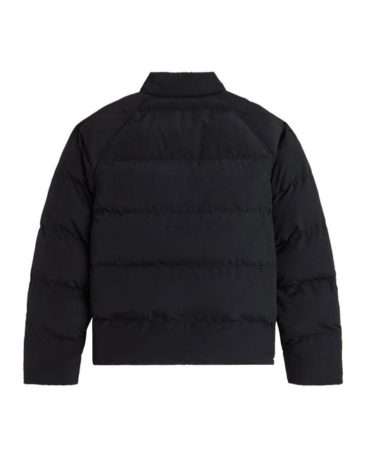 Fred Perry Jassen ,Zwart ,Leer Gewatteerd Jack in het Black voor heren