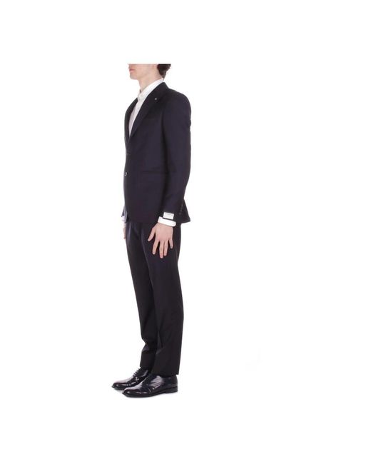 Tagliatore Single-Breasted Pak in het Black voor heren