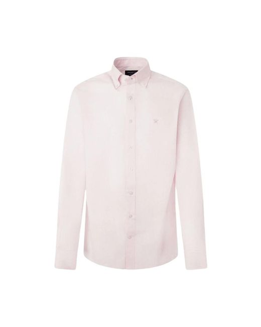 Hackett Essential mini gingham hemd in Pink für Herren