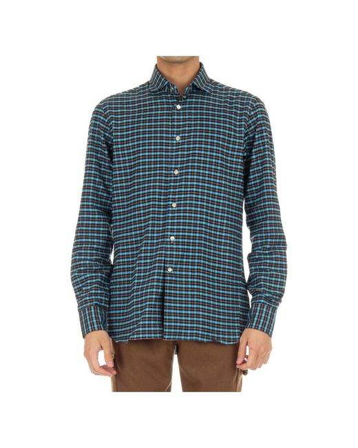 Borriello Blue Casual Shirts for men