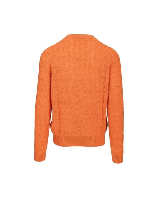 Etro Trui Met Ronde Hals in het Orange voor heren