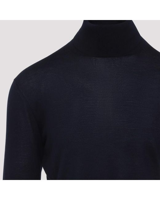 Saint Laurent Truien & Vesten ,Blauw ,Wol Blauwe Trui Luxe Mix Elegante Stijl in het Blue voor heren