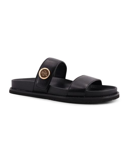 Tory Burch Black Sliders