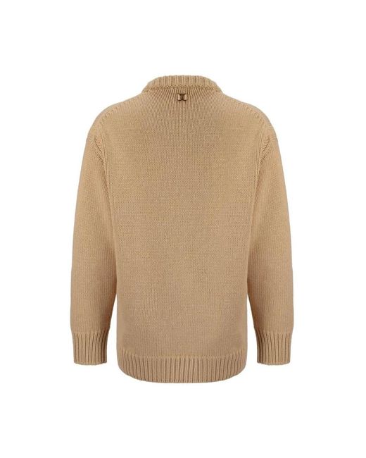 Chloé Round-Neck Knitwear in het Natural