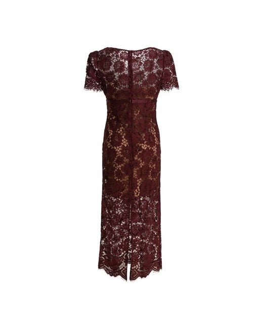 Self-Portrait Midi Dresses in het Brown