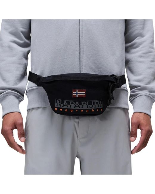 Napapijri Black Schwarzer Waistband 4 Gürteltasche Aus Recyceltem Polyester