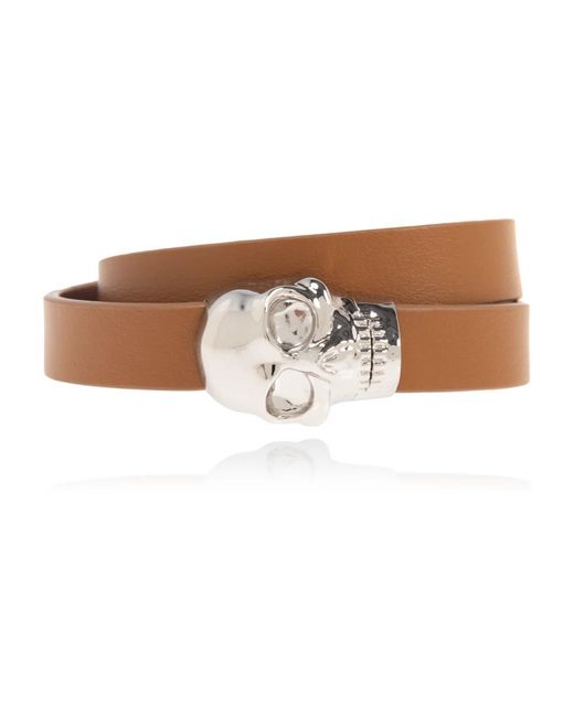 McQueen Lederarmband in Brown für Herren
