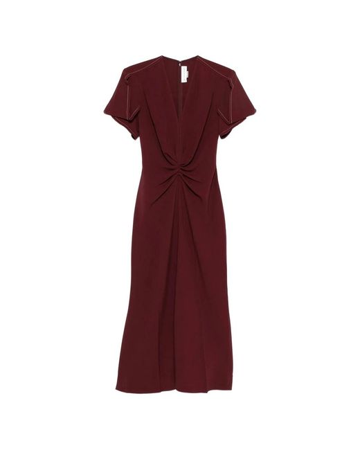 Midi Dresses Victoria Beckham en coloris Red
