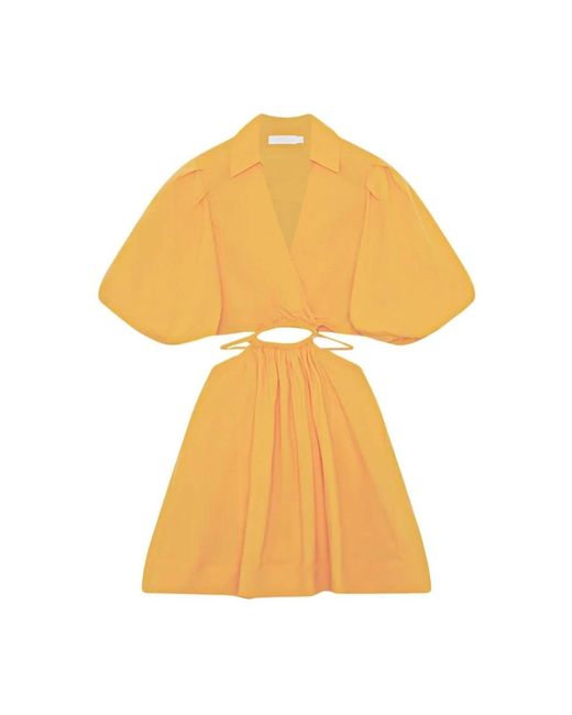 Jonathan Simkhai Yellow Short Dresses