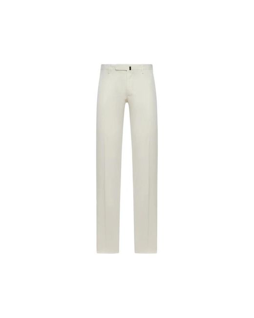 Straight Trousers Incotex de hombre de color White