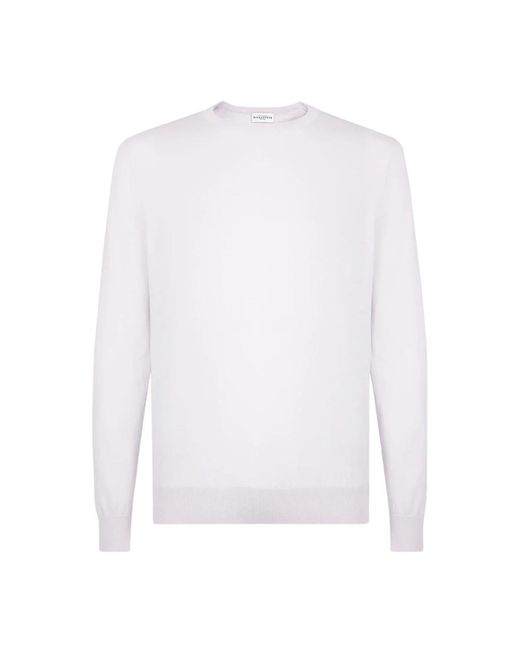 Ballantyne Ultraleichtes baumwoll-rundhals-shirt in White für Herren