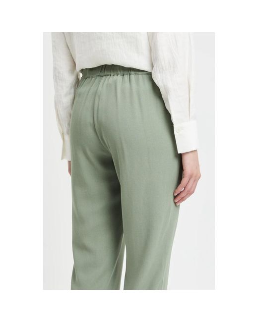 Semicouture Green Cropped Trousers