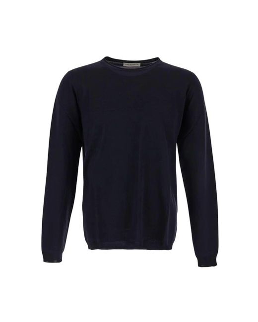 GOES BOTANICAL Botanischer crewneck strickpullover aus wolle in Blue für Herren