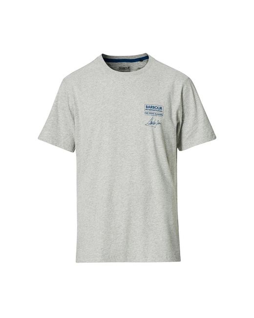 Barbour Tops ,Grijs ,Katoen Smq Signature T-Shirt Grijs in het Gray voor heren