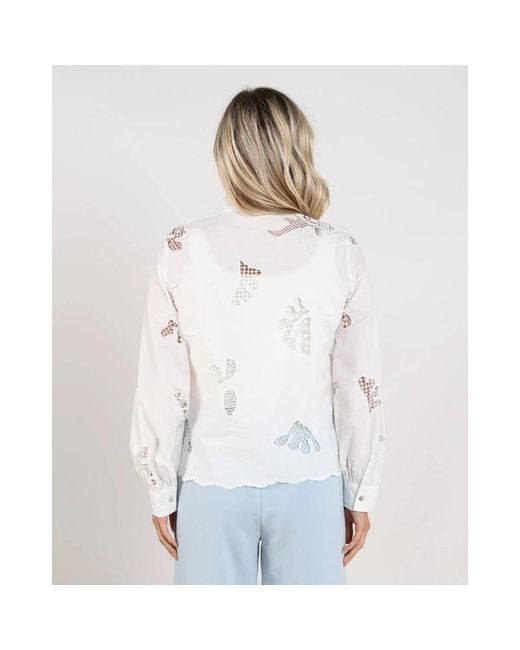 Nukus Floor Blouse in het White