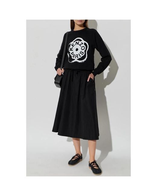 KENZO Rokken ,Zwart ,Katoen Logo Rok in het Black