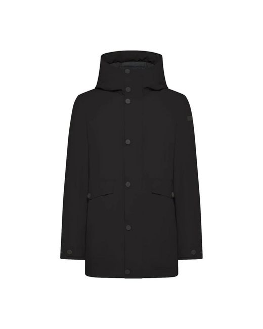 Rrd Jassen ,Zwart ,Zwarte Parka Jas Met Surflex Stof in het Black voor heren