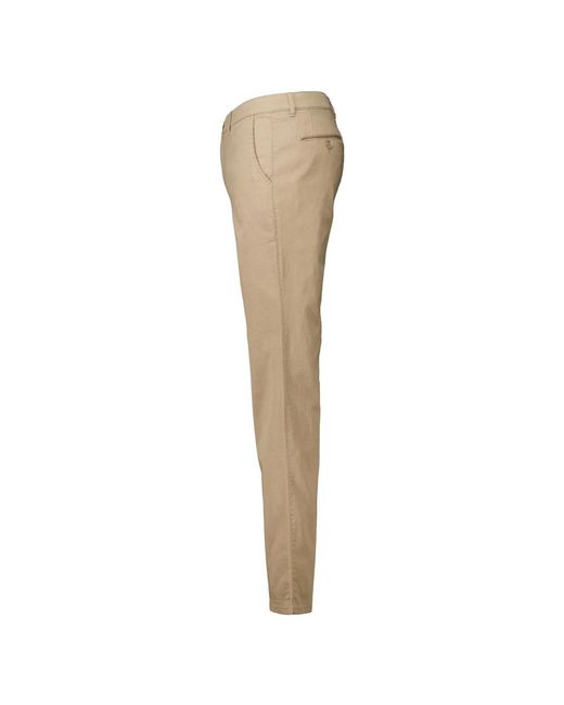 Com4 Broeken ,Modern Chino in het Natural voor heren