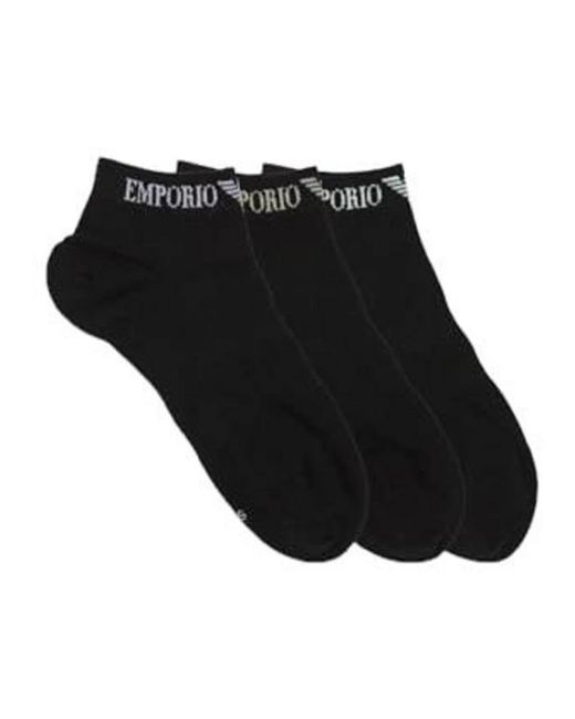 Emporio Armani Black Socks for men