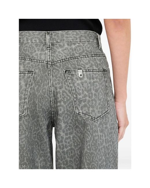 Liu Jo Gray Straight Trousers