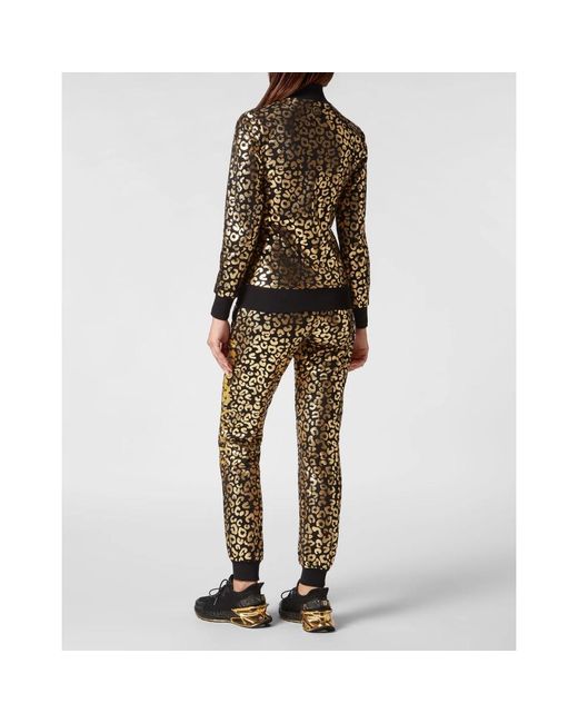 Philipp Plein Tracksuit Top & Broeken Leopard in het Black