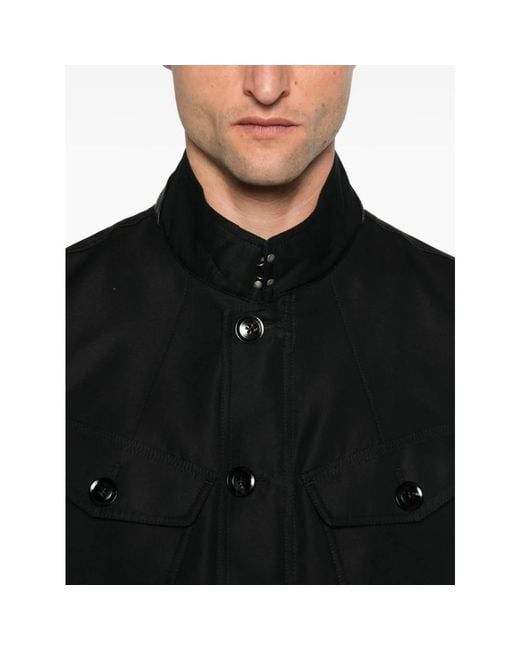Tom Ford Zwarte Knoopjassen Met Polokraag in het Black voor heren