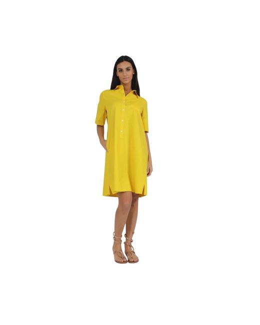 ROSSO35 Yellow Elegantes Kleid Für Frauen