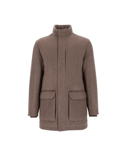 Corneliani Brown Single-Breasted Coats for men