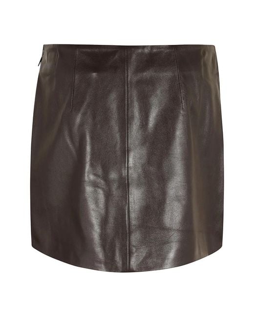 Leather Skirts Arma en coloris Brown