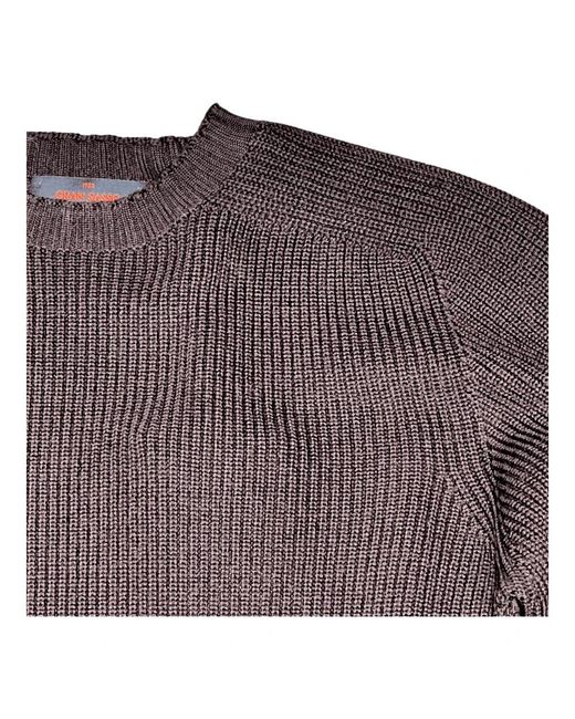 Gran Sasso Rainwool Rundhalspullover in het Brown voor heren