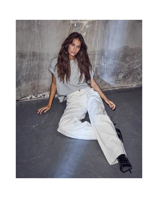 Haute L'Amitié White Loose Fit Jeans