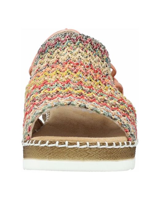 Rieker Sandalen Met Sleehak in het Brown