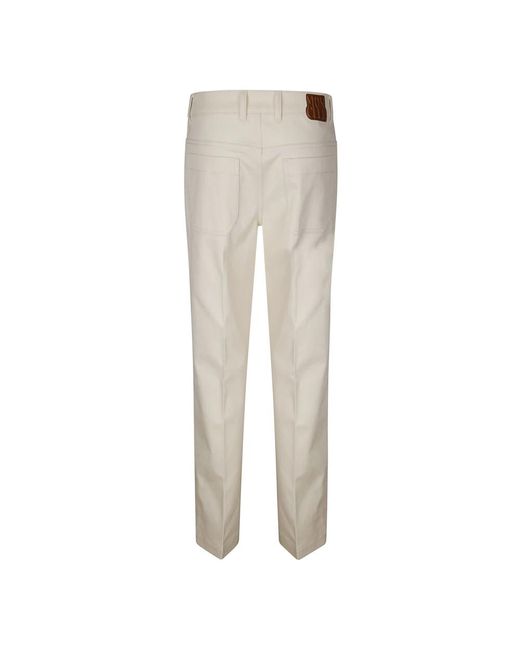 Moncler Straight Trousers in het Natural