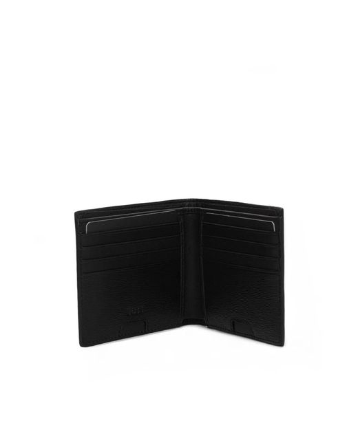 HUGO Lederbrieftasche Mit Kartenfächern in Black für Herren