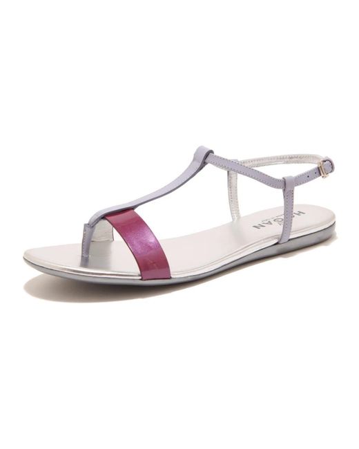 Hogan Pink Flat Sandals