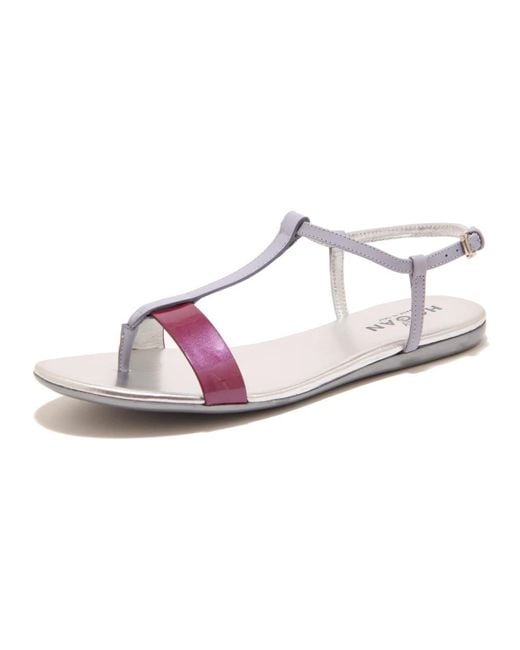 Hogan Pink Flat Sandals