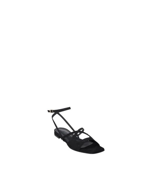 Sergio Levantesi Black Flat Sandals