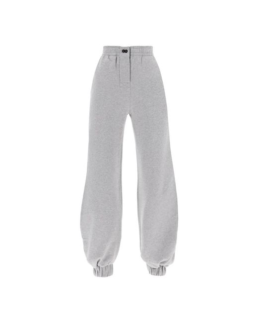 Melange cotton sweatpants di The Attico in Gray