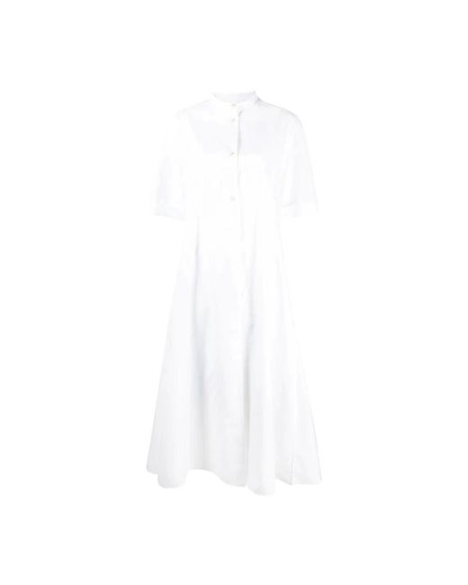 Jil Sander White Midi Dresses