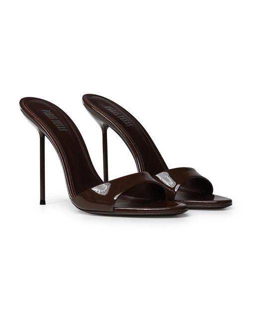 Paris Texas Metallic Heeled Mules