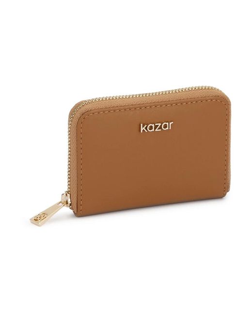 Kazar Accessoires ,Bruin ,Leer Esmerlin Compact Wallet in het Brown