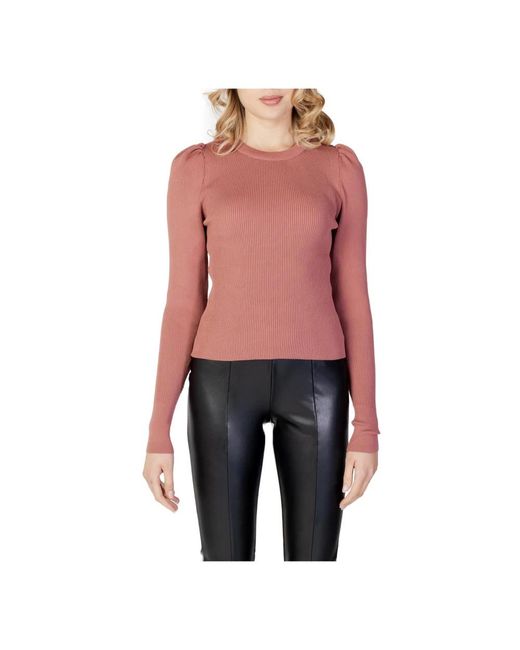ONLY Red Round-Neck Knitwear