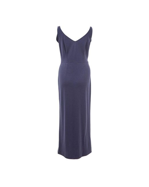 Lardini Blue Es langes Viskosekleid mit Trägern
