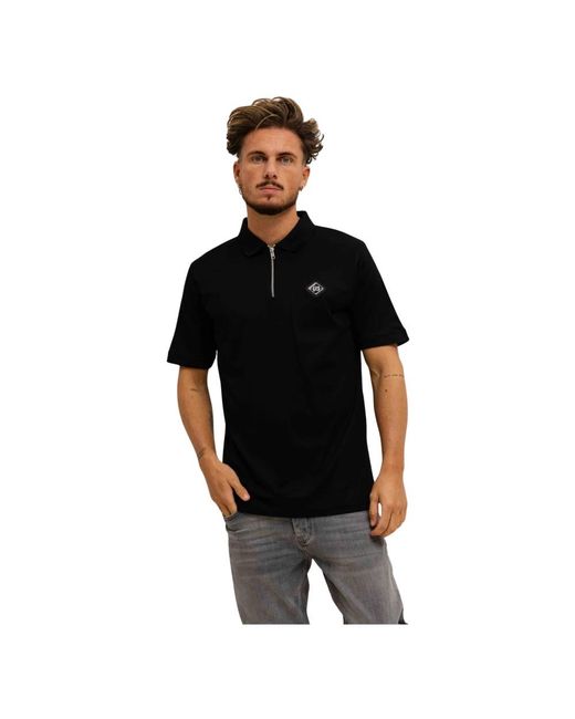 Xplct Studios Tops ,Zwart ,Katoen Plate Polo in het Black voor heren
