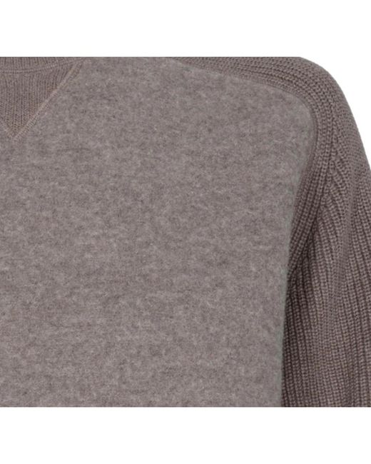 Boss Gray Round-Neck Knitwear for men